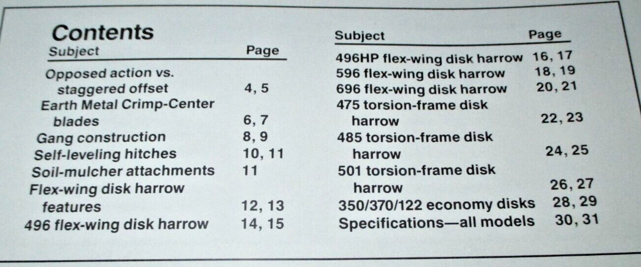 *Case IH Tandem Disk Harrows Sales Brochure 496 596 696 475 485 501 350 370 122