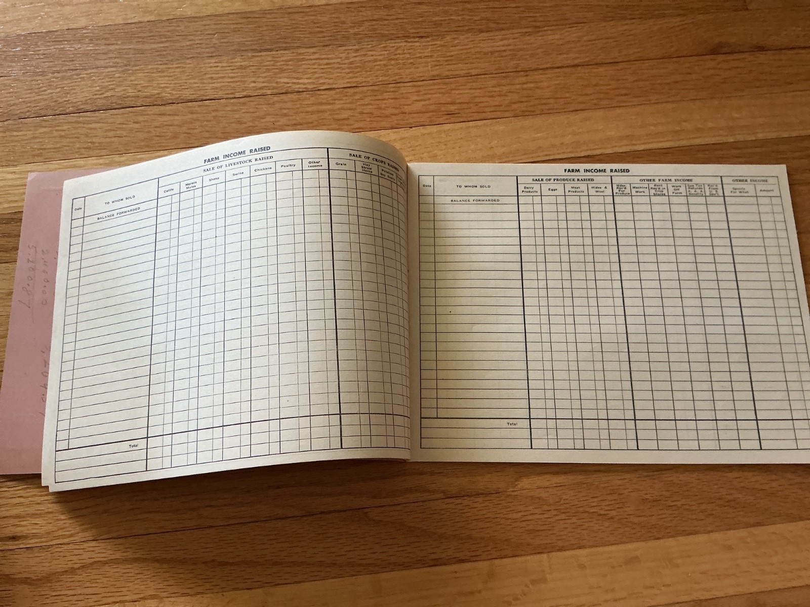 Vintage 1952 Farm Acct. Record Book – Gropel Hardware -Ivanhoe, Minnesota