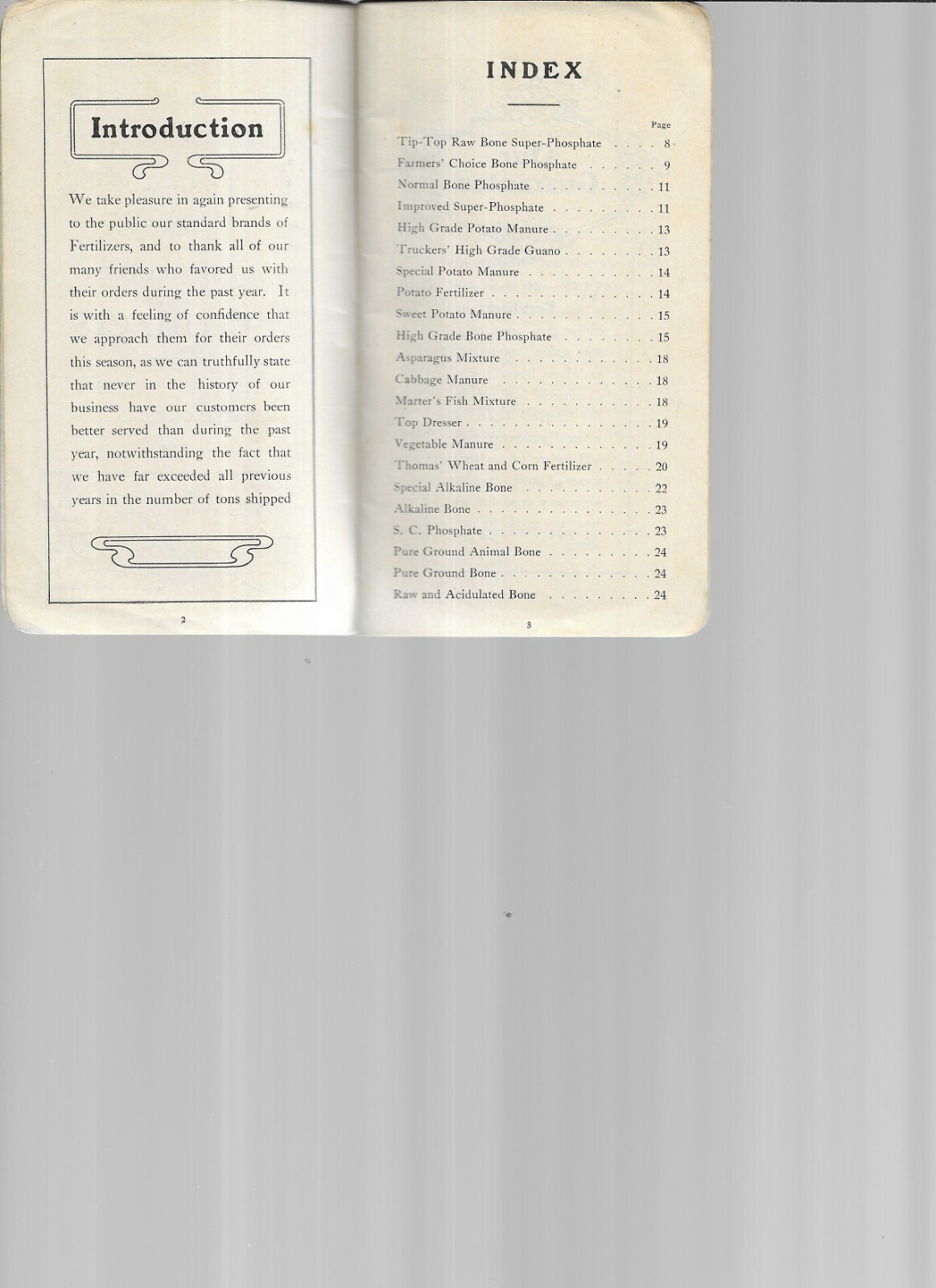 I.P. THOMAS AND SON HIGH FRADE FERTILIZERS 1905 BROCHURE