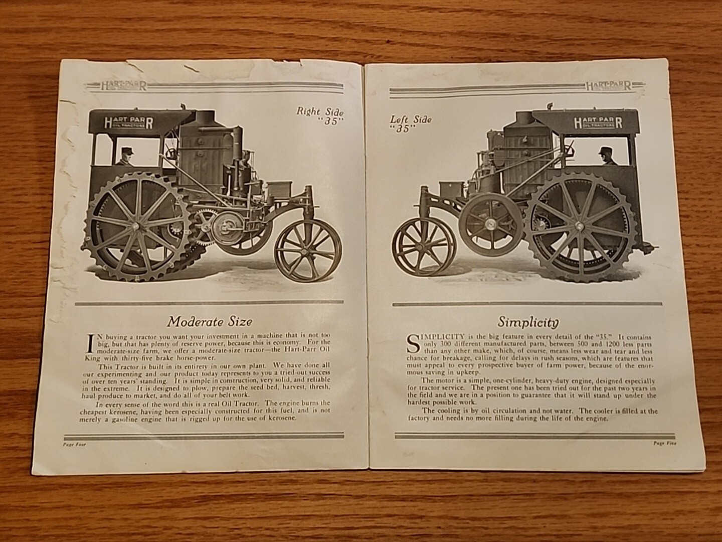 1910&rsquo;s Hart Parr Oilking 35 Prairie Tractor Sales Brochure Catalog Original