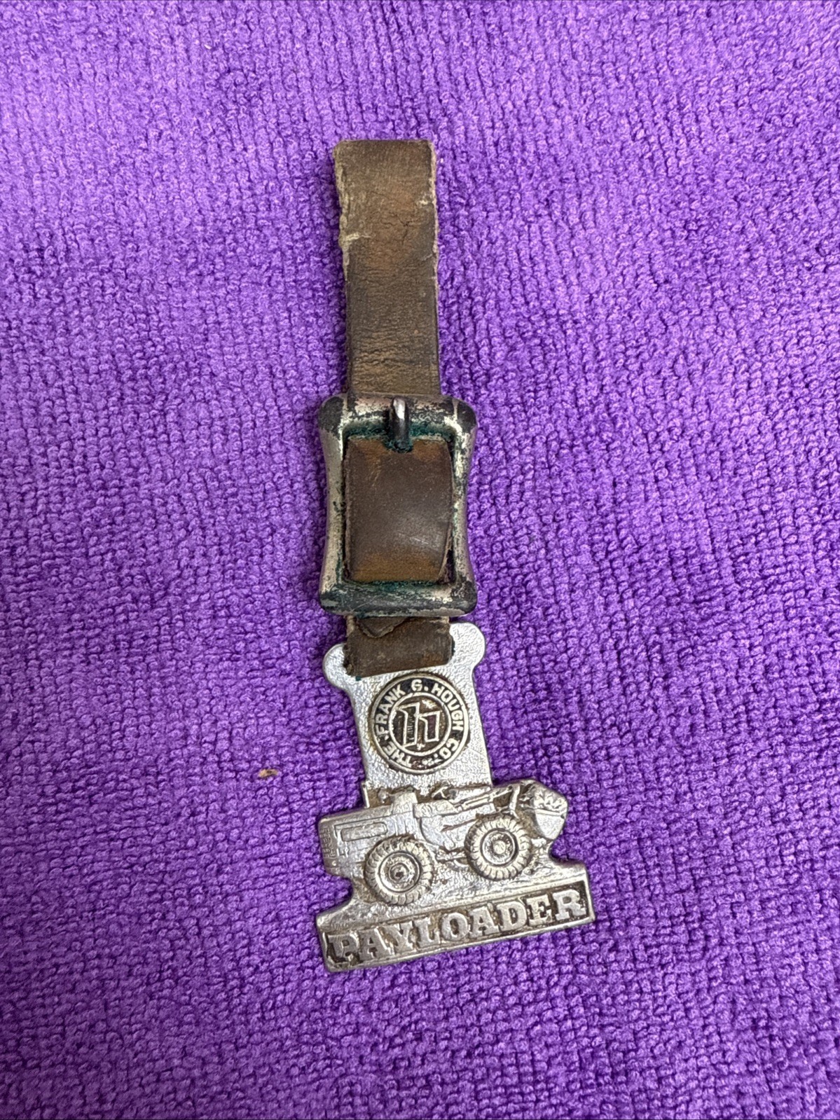 Vintage FRANK G HOUGH Payloader Pocket Watch Fob by Green Duck Co. Chicago