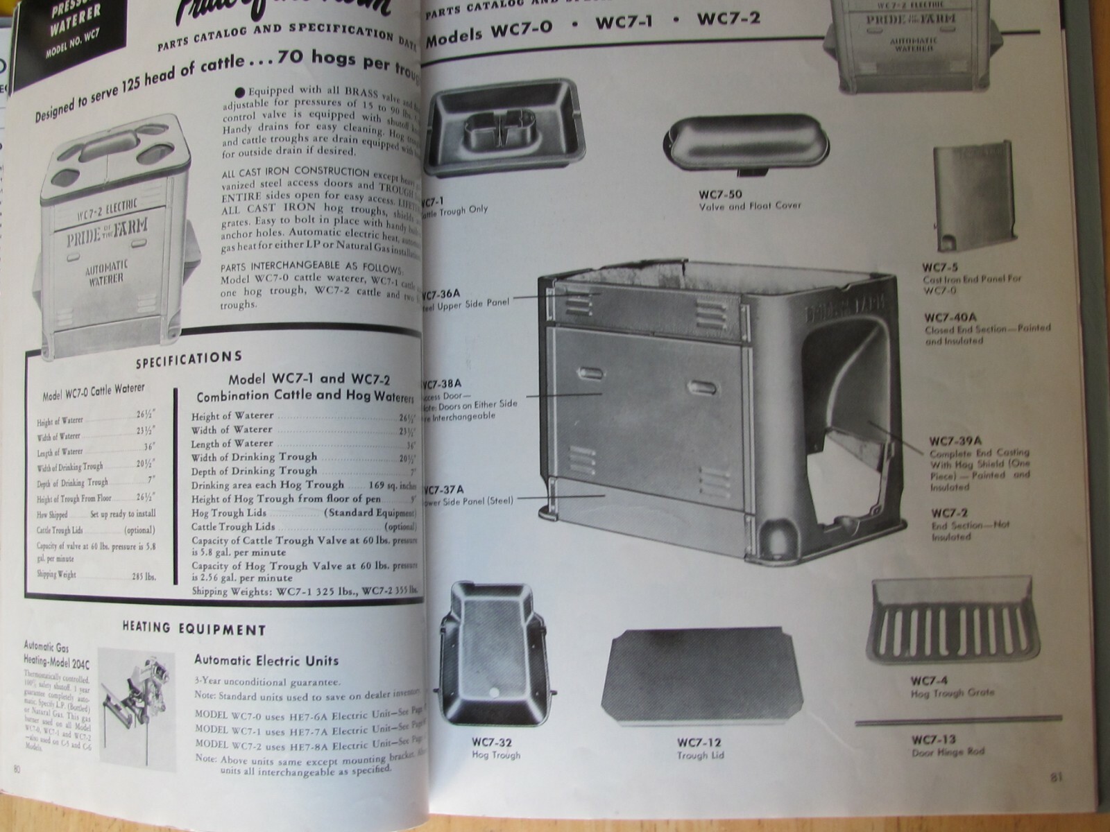 1962 Hawkeye Steel Products Dealer Parts Catalog Farm Feed Equipment