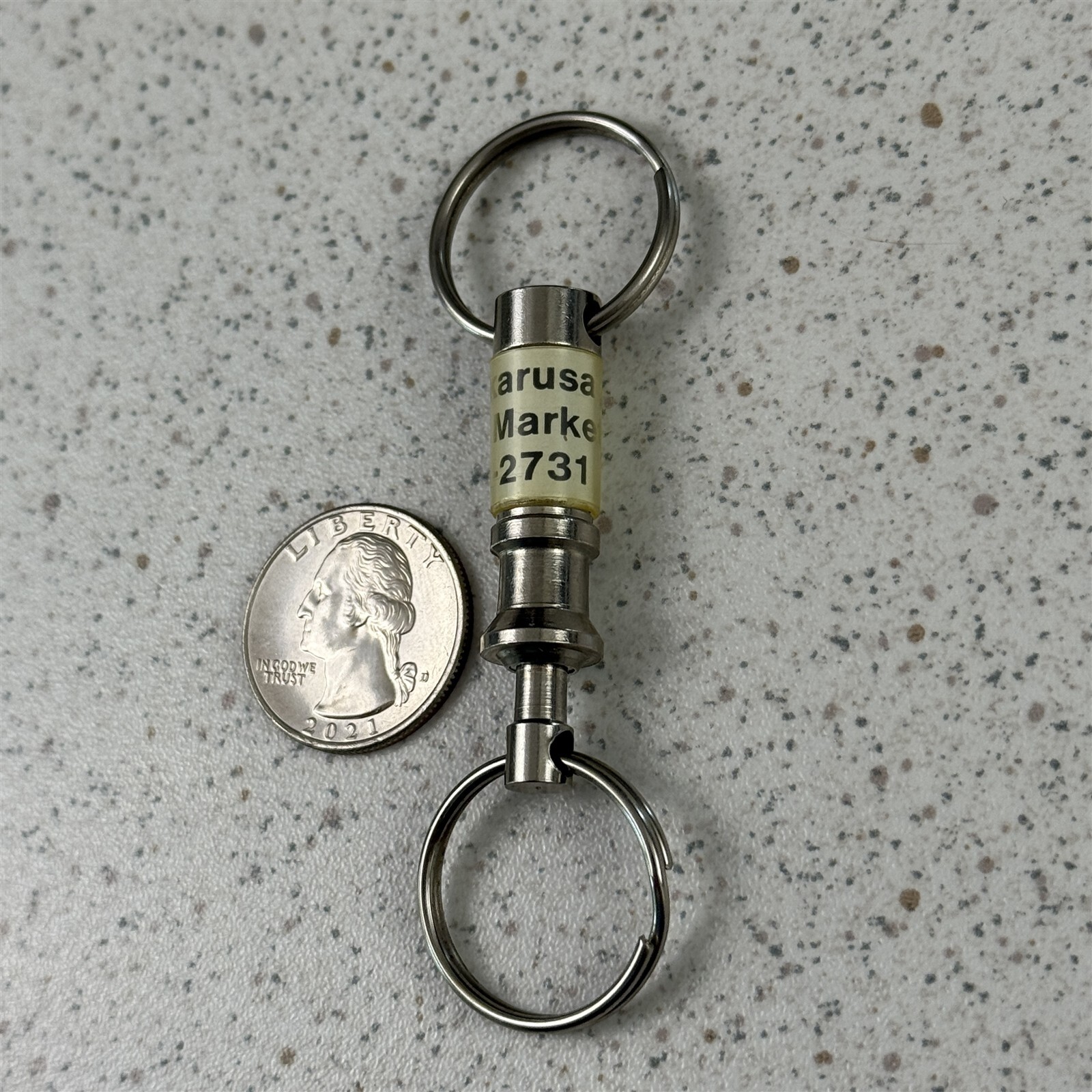Wakarusa Indiana Pig Hog Market Farming Pull A Part Keychain Key Ring #50517