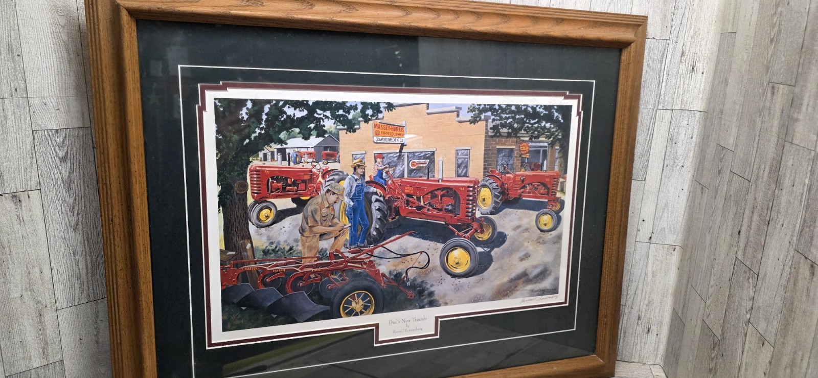 Vtg Framed Massey Harris tractor print by Russell Sonnenberg « Dad&rsquo;s New Tractor