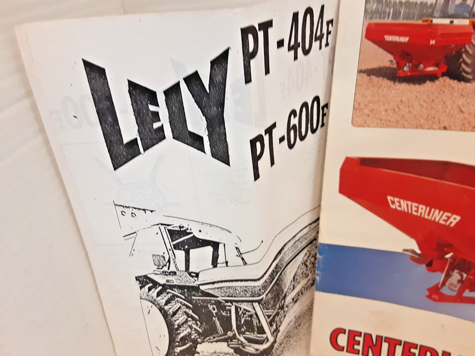Vintage Lely Centerliner Fertilizer Spreaders PT404, PT600 Sales Flyers