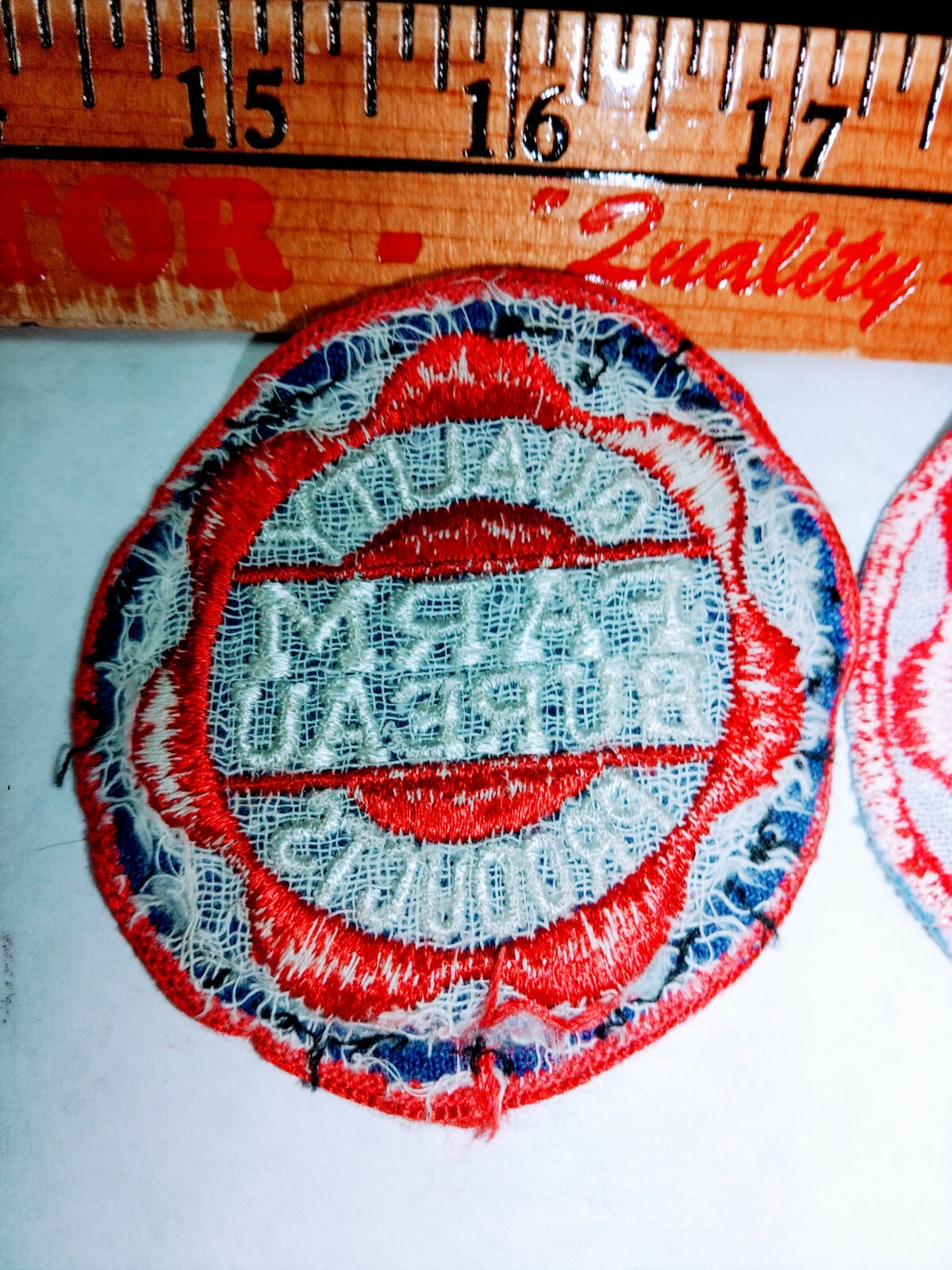 Antique Farm Bureau Quality Products Embroidered Sew On Patch 2¾in Pre-Owned 1pc