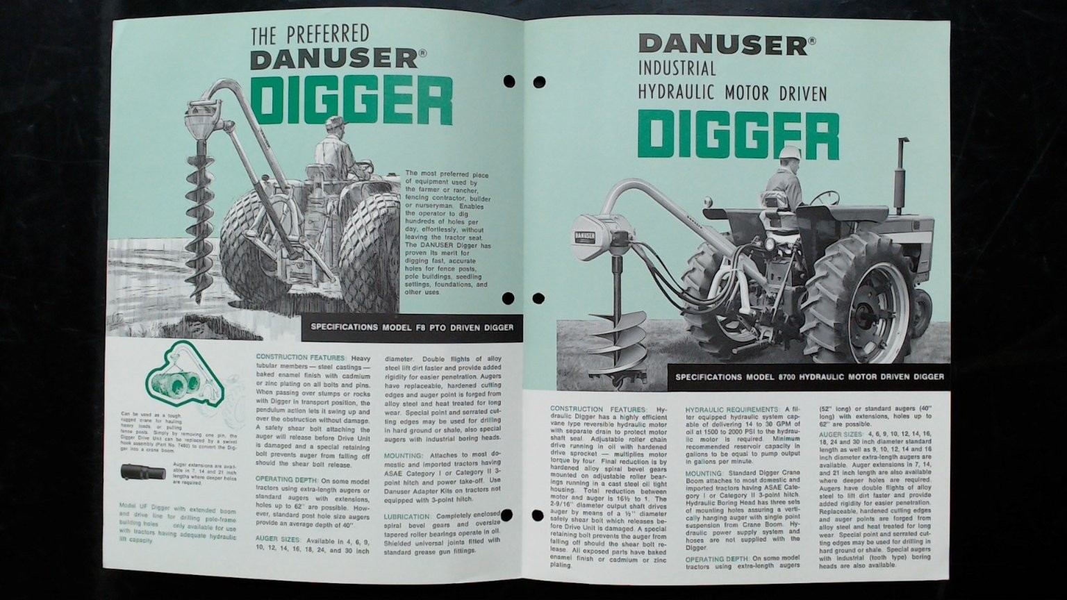 Danuser Vintage Agricultural Brochure Diggers Equipment 1960s