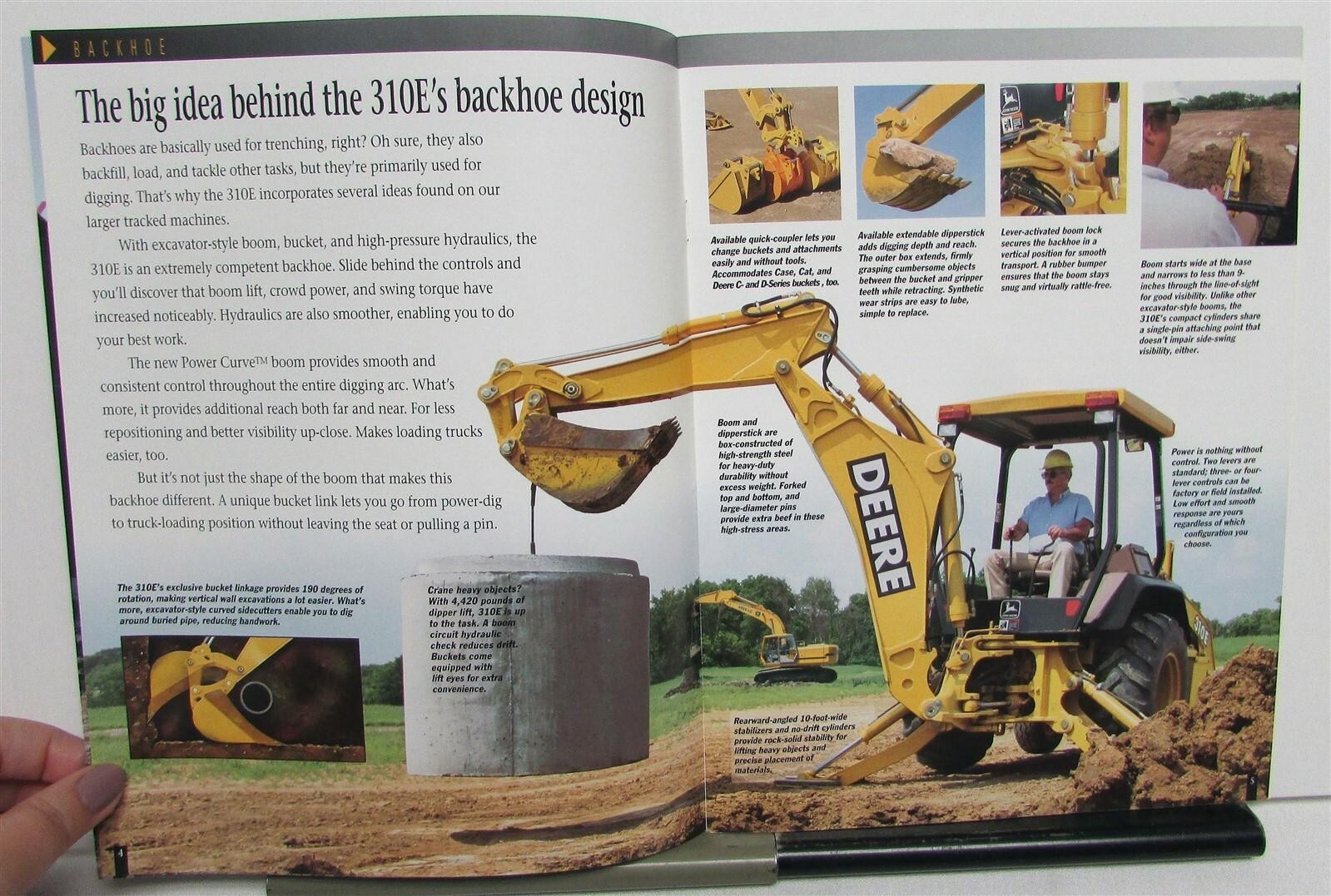 1997 John Deere 310E Backhoe Loader Specifications Construction Brochure