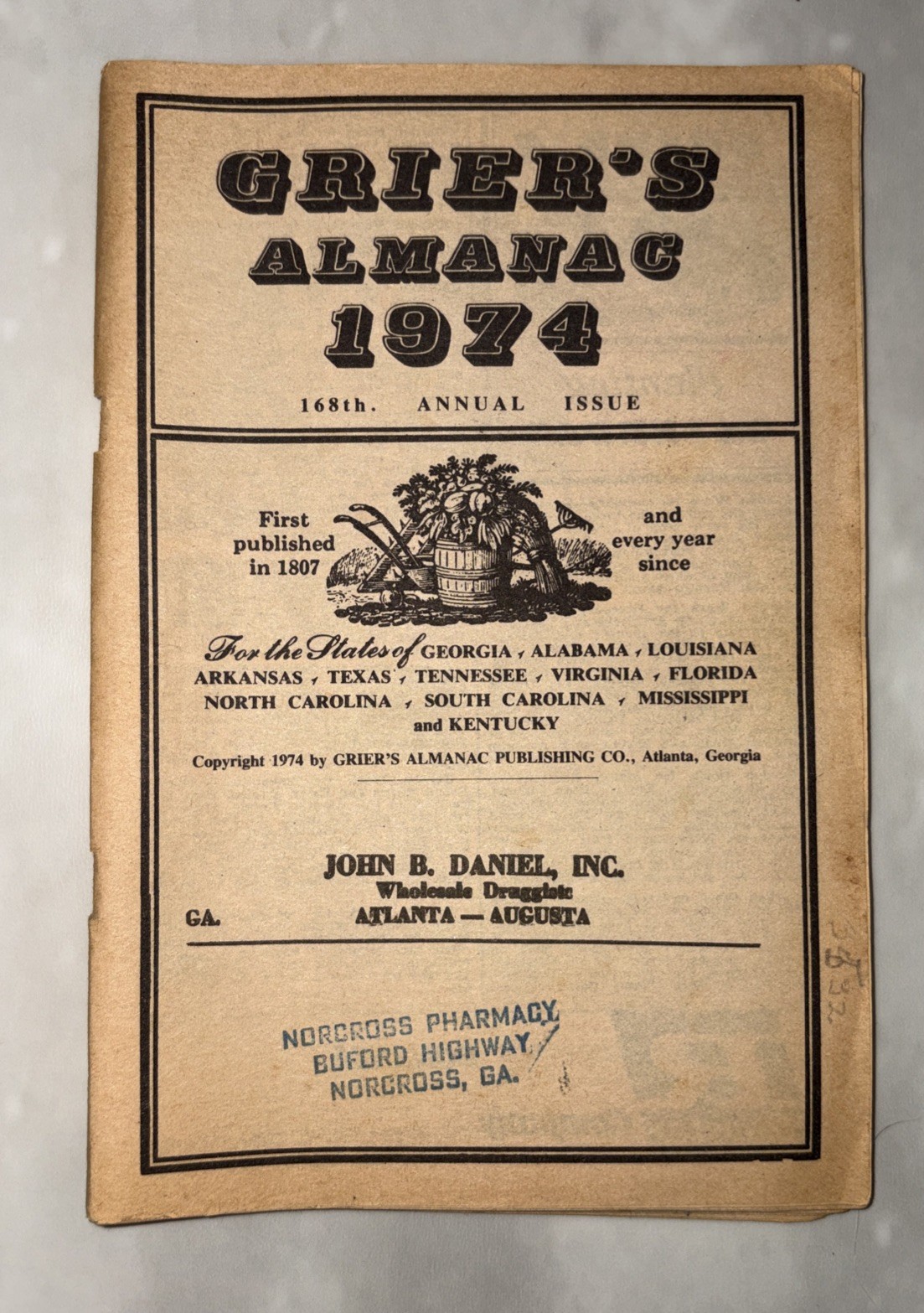 Lot of 4 Vintage GRIER&rsquo;S ALMANAC 1964, 1970,1972,1974 &1975 Issues