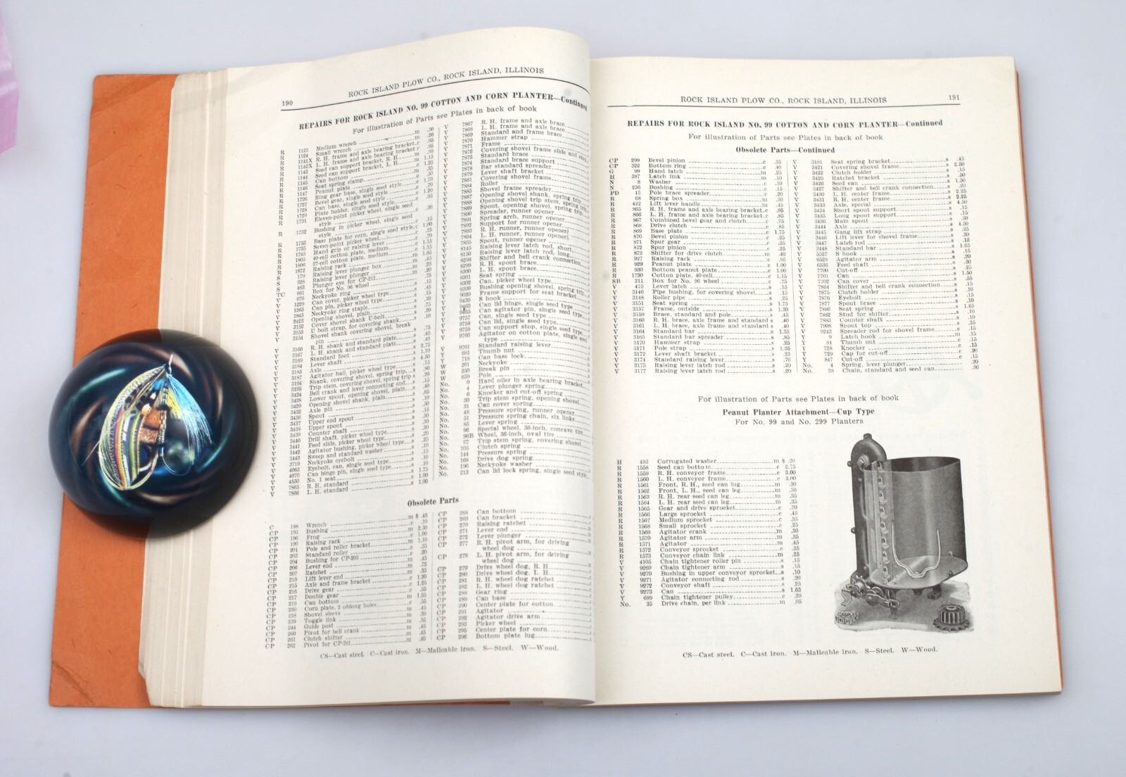 Vintage 1920 Rock Island Plow Repair Catalog No. 60