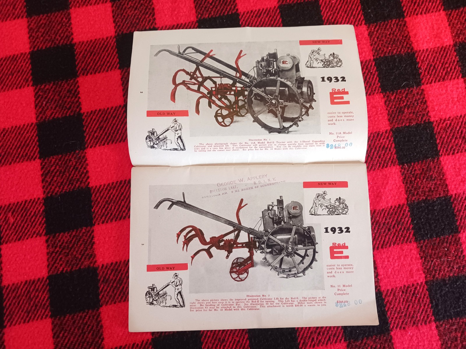 1932 Red-E Garden Tractor Catalog Farm Cultivator Page Brochure