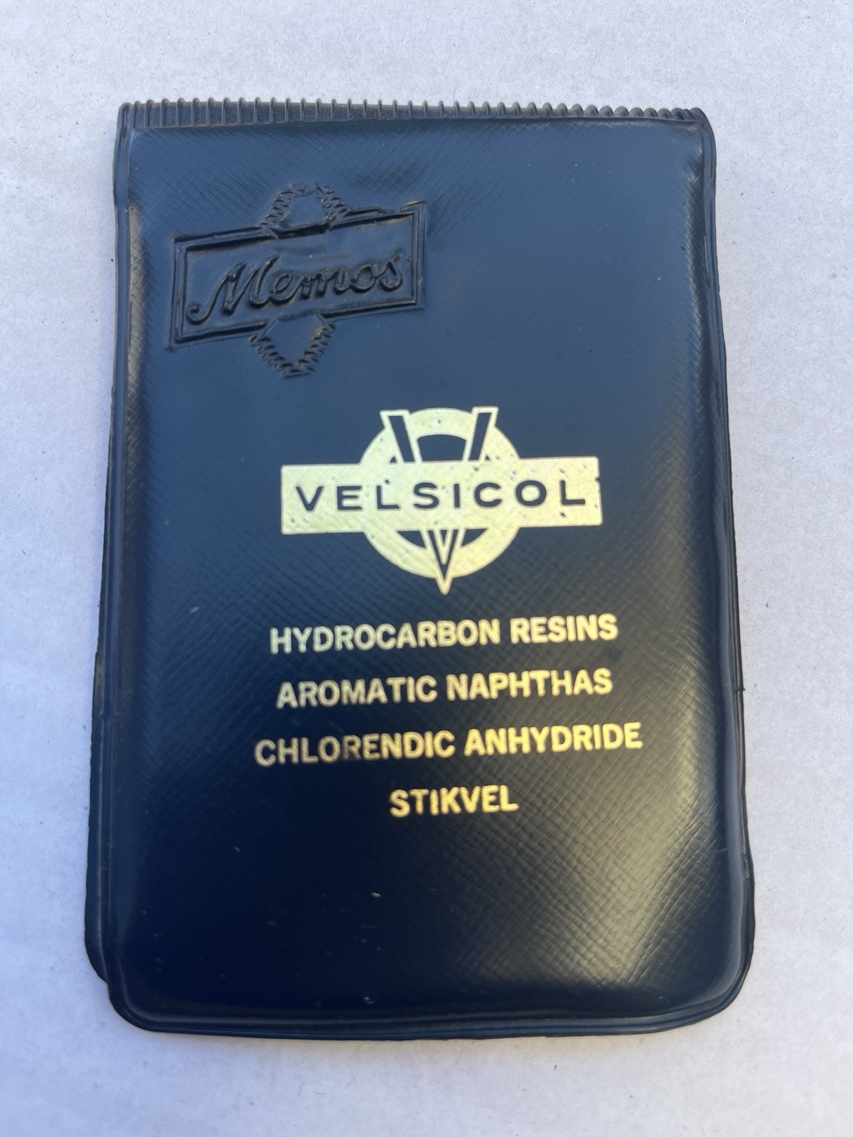 VELSICOL 1962 1965 Calendar Pocket Note Book Memo Pad Advertising Talc Co Inc NY