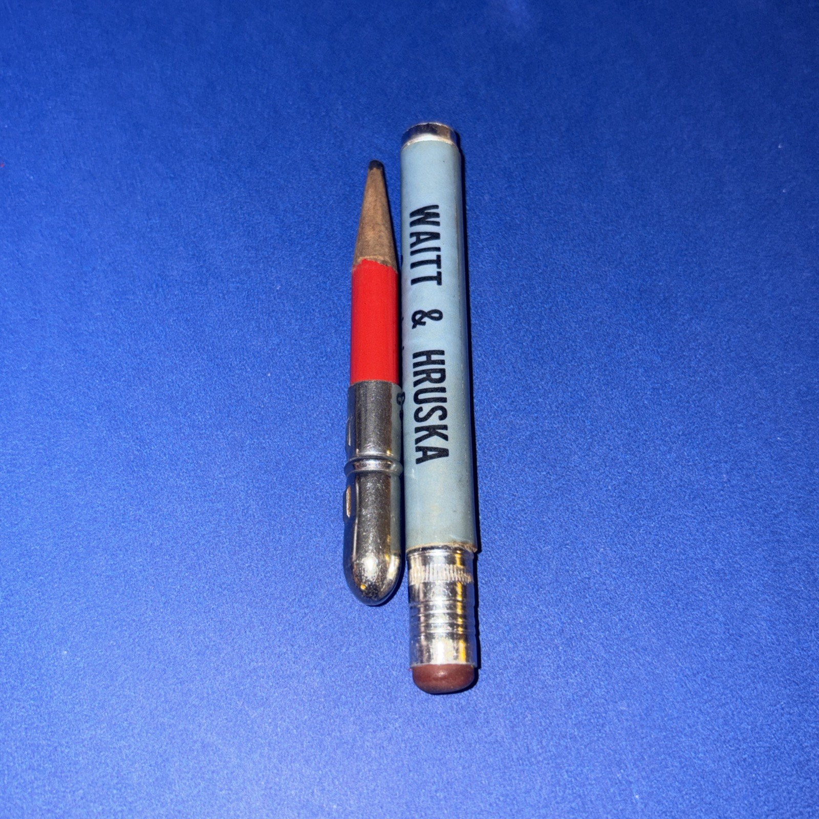 Waitt & Hruska Commission Co. Stock Yards Sioux City, IA Vtg Ph Bullet Pencil