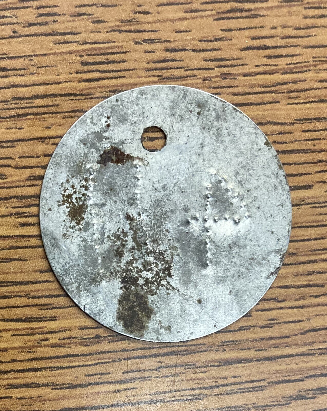 Vintage 4-H Club Metal ID Tag – « Dog Tag » Style – 1.5&Prime; Round Steel 4H