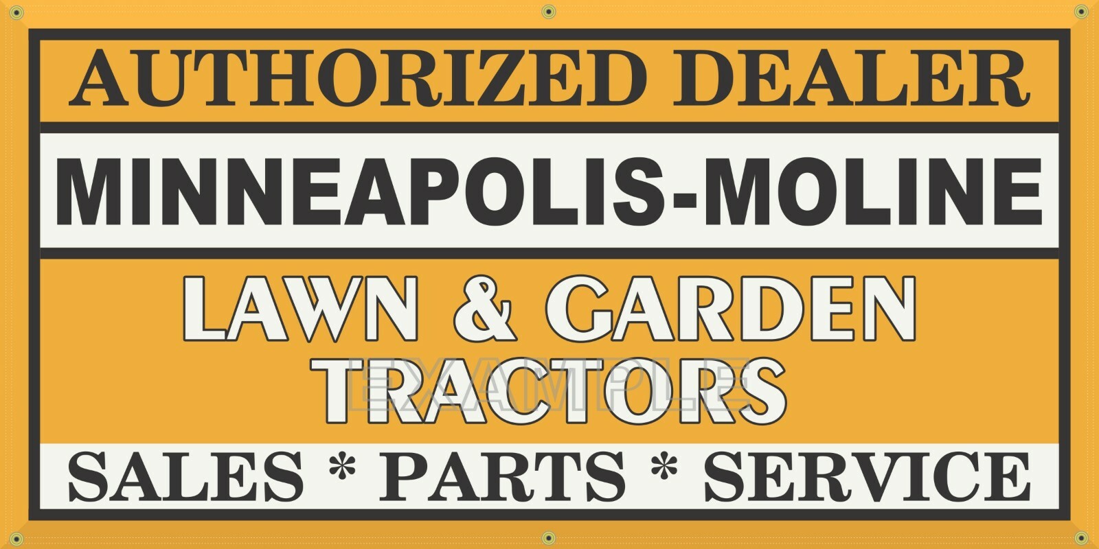 MINNEAPOLIS MOLINE LAWN GARDEN POWER EQUIPMENT TRACTOR DEALER SIGN REMAKE BANNER