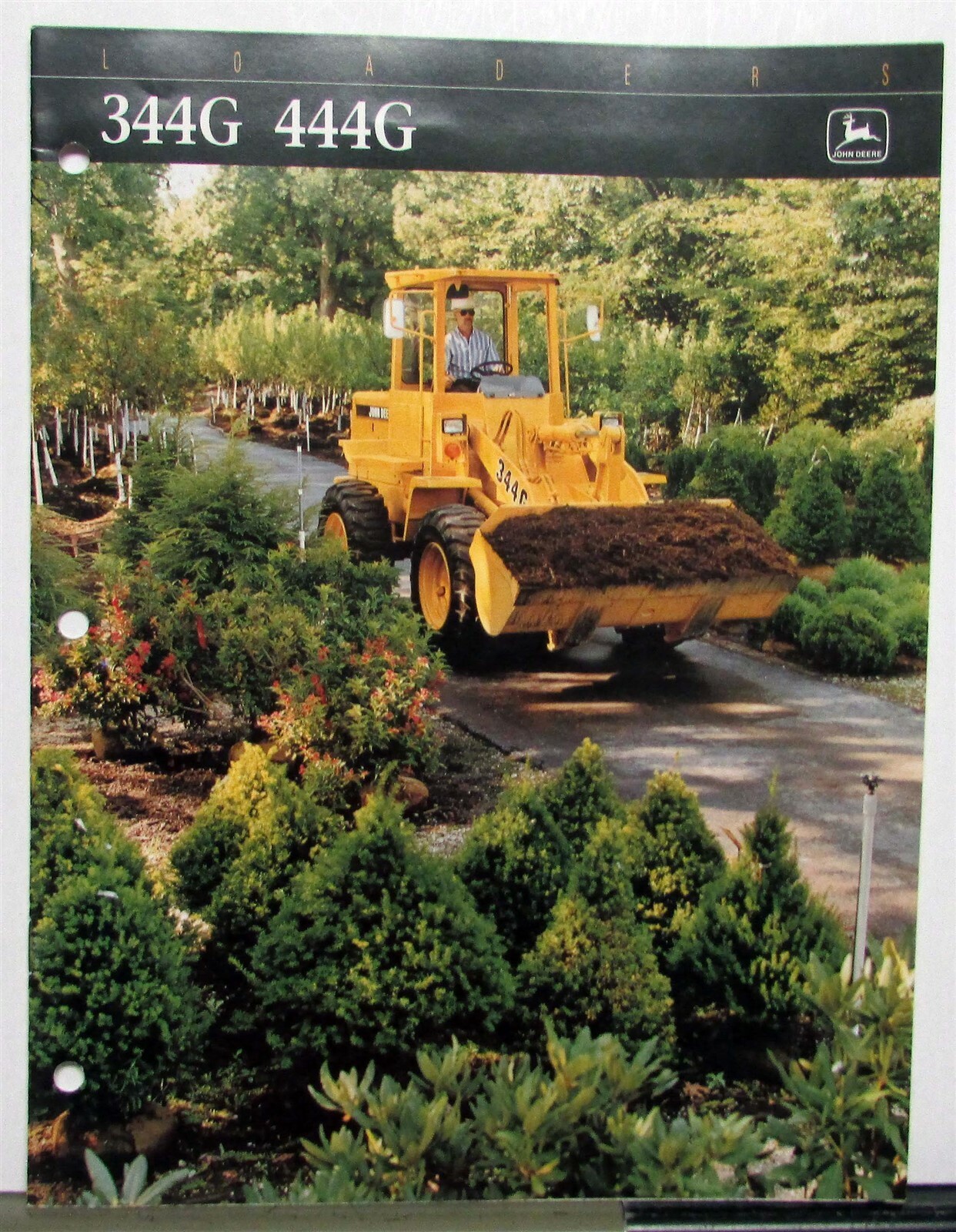1995 John Deere 344G 444G Loader Specifications Construction Sales Brochure