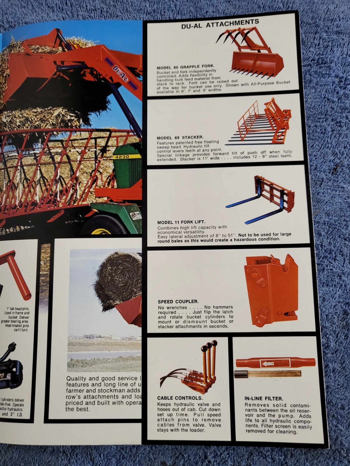 DUAL 3100 / 3150 Tractor Front LOADER BROCHURE IH Farmall 1466 John Deere 4230