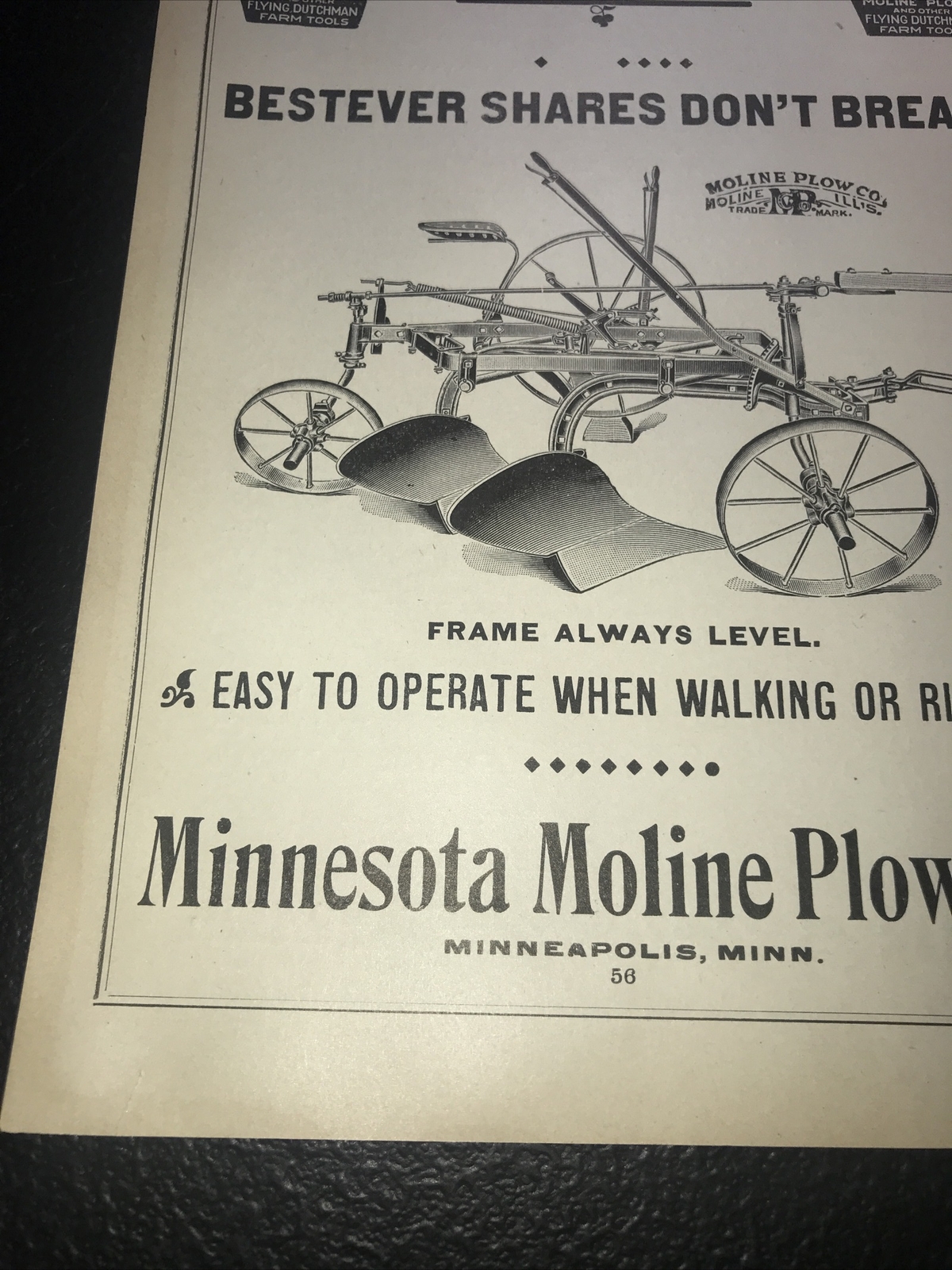 1908 Minnesota Moline Plow Co. Farm Implement Advertising – Minneapolis