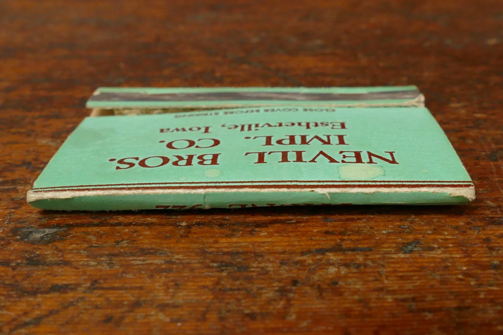 Vintage 1940s Nevill Bros. Implement Co Estherville, Iowa Advertising Matchbook