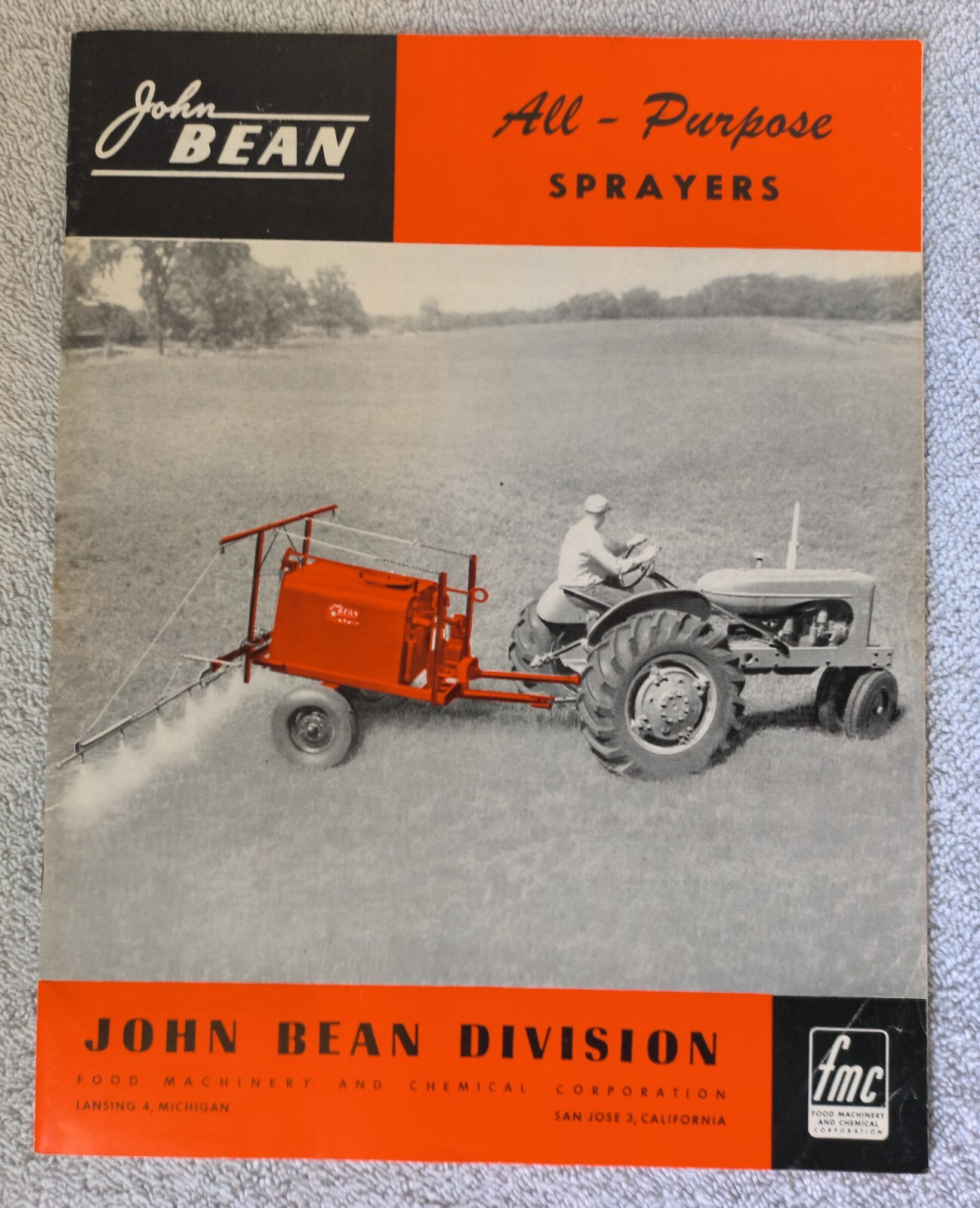 VINTAGE 1950&rsquo;s JOHN BEAN ALL PURPOSE SPRAYERS 24 Page BROCHURE/CATALOG