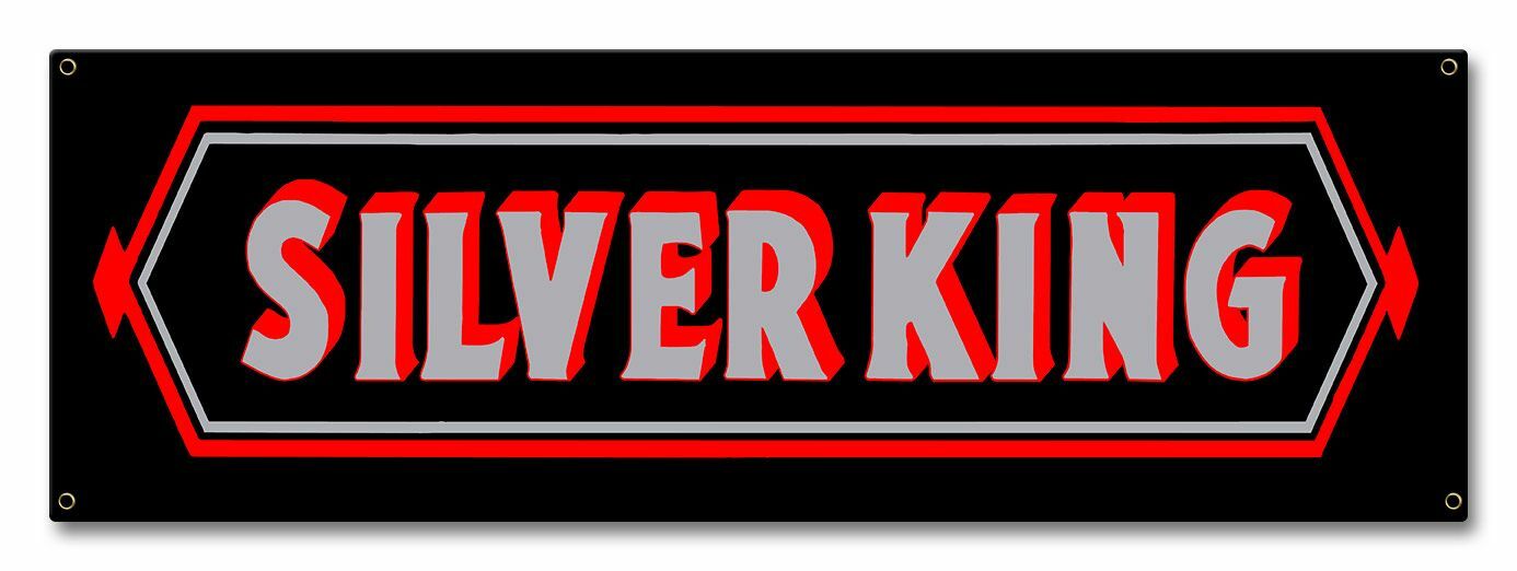 SILVER KING TRACTORS FATE ROOT HEATH CO 18&Prime; HEAVY DUTY USA MADE METAL ADV SIGN