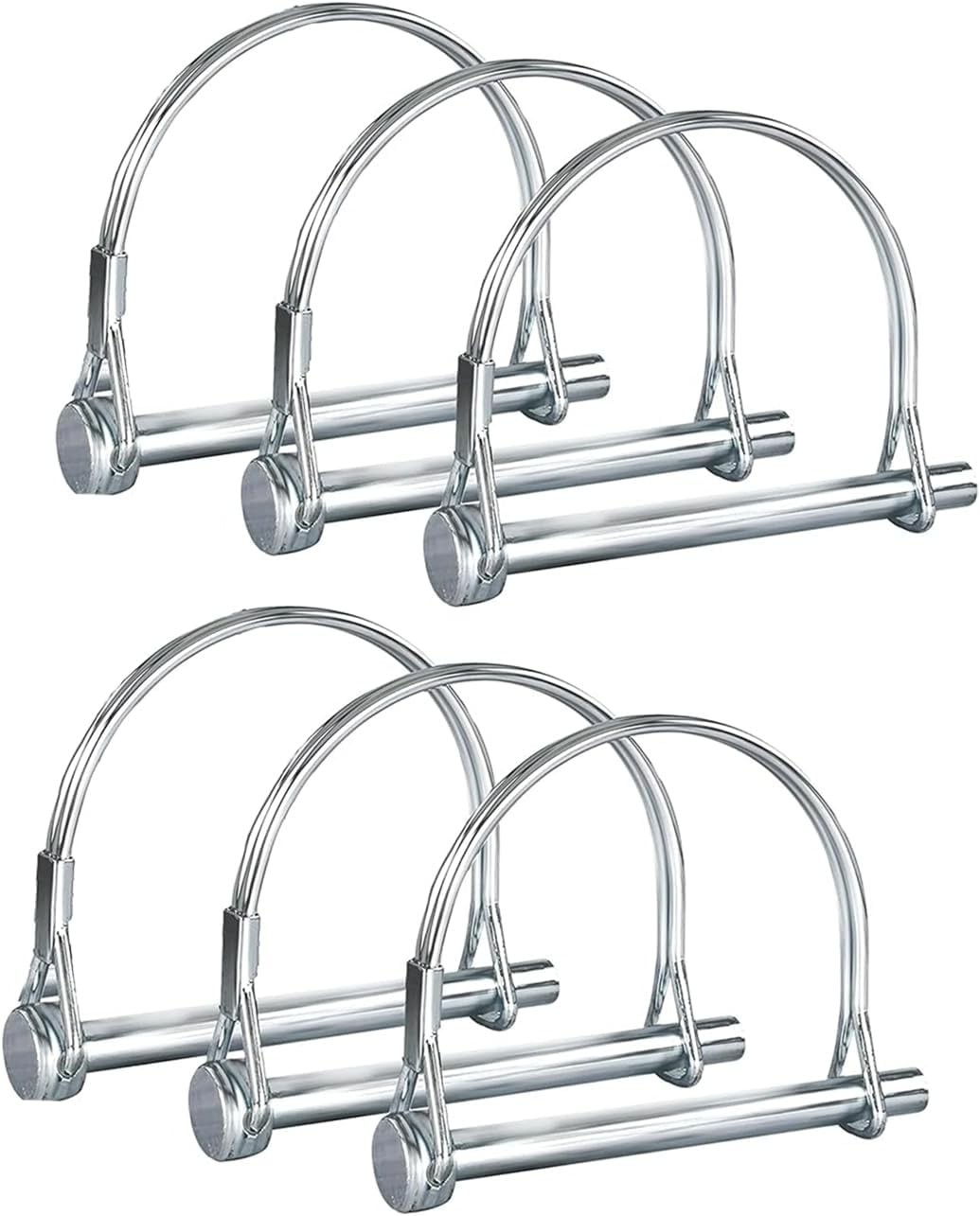 6 Pack 1/4×4 Inch Long Trailer Coupler Pin, Heavy Duty Towing Equipment Pin S…