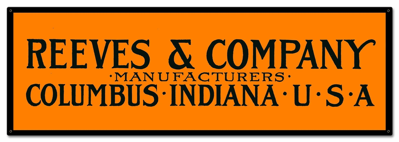 REEVES & COMPANY INDIANA FARMING 36&Prime; HEAVY DUTY USA MADE METAL ADVERTISING SIGN