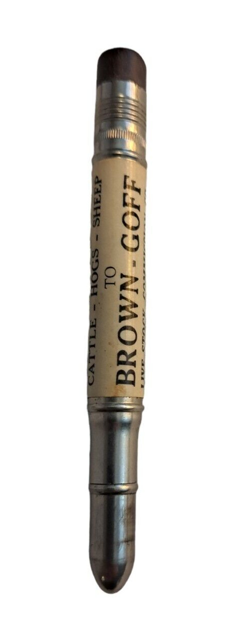 Brown Goff Livestock Commission Co Stock Yards Sioux City IA Bullet Pencil