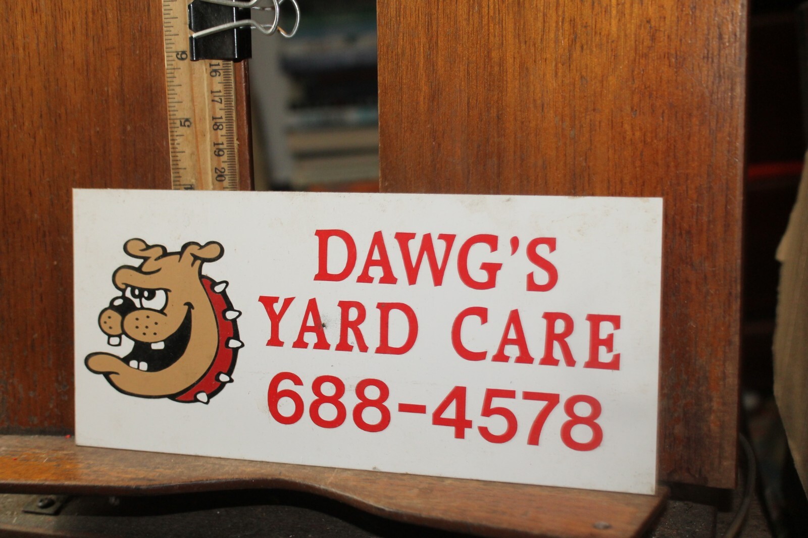 Vintage 4&Prime; x 9&Prime; Metal Sign Dawg&rsquo;s Yard Care