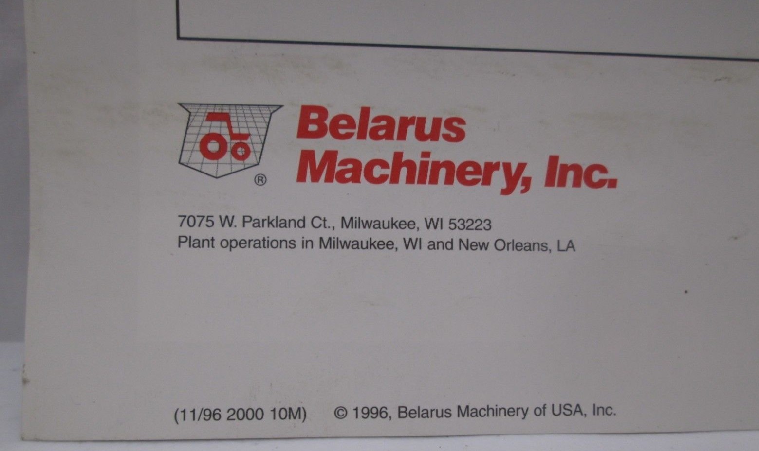 Belarus 2000 Series Tractors Brochure Specifications 2011 2WD Rops 2045 4WD 1996