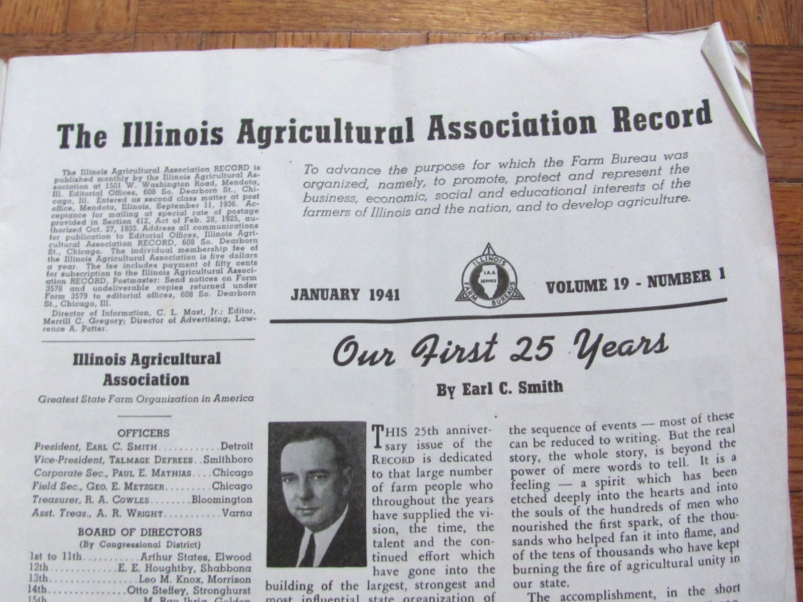 1941 The Illinois Agricultural Association Record 25 Year Issue Farm Bureau