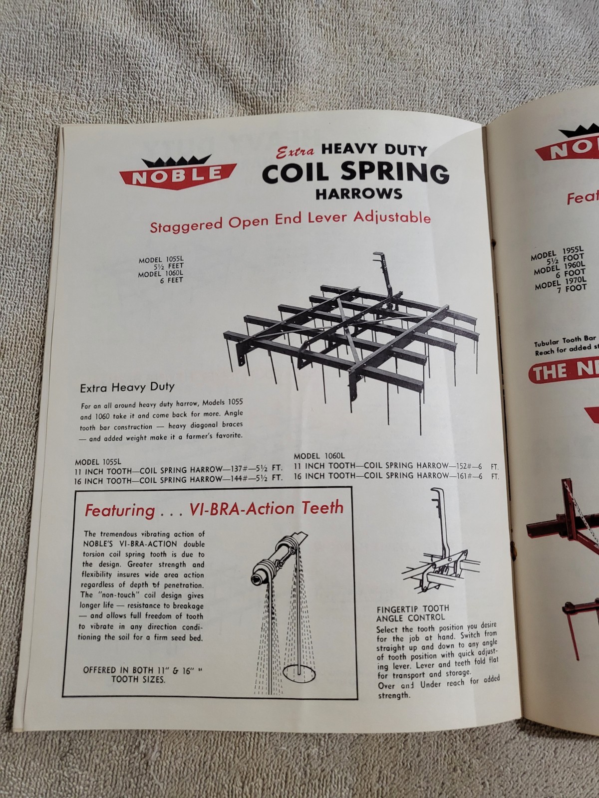 NOBLE DAKON Harrow BROCHURE 1968? John Deere IH Sioux Falls, SD. Dakota Iron
