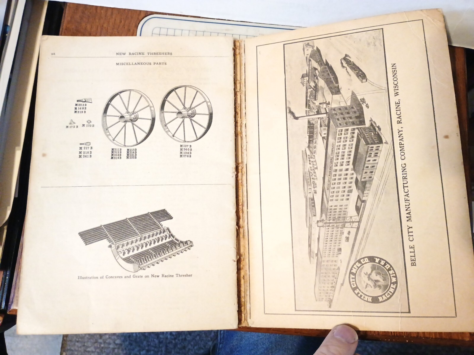 Vintage 1927 Repair Part Farm Catalog Book New Racine Threshers Thresher Machine