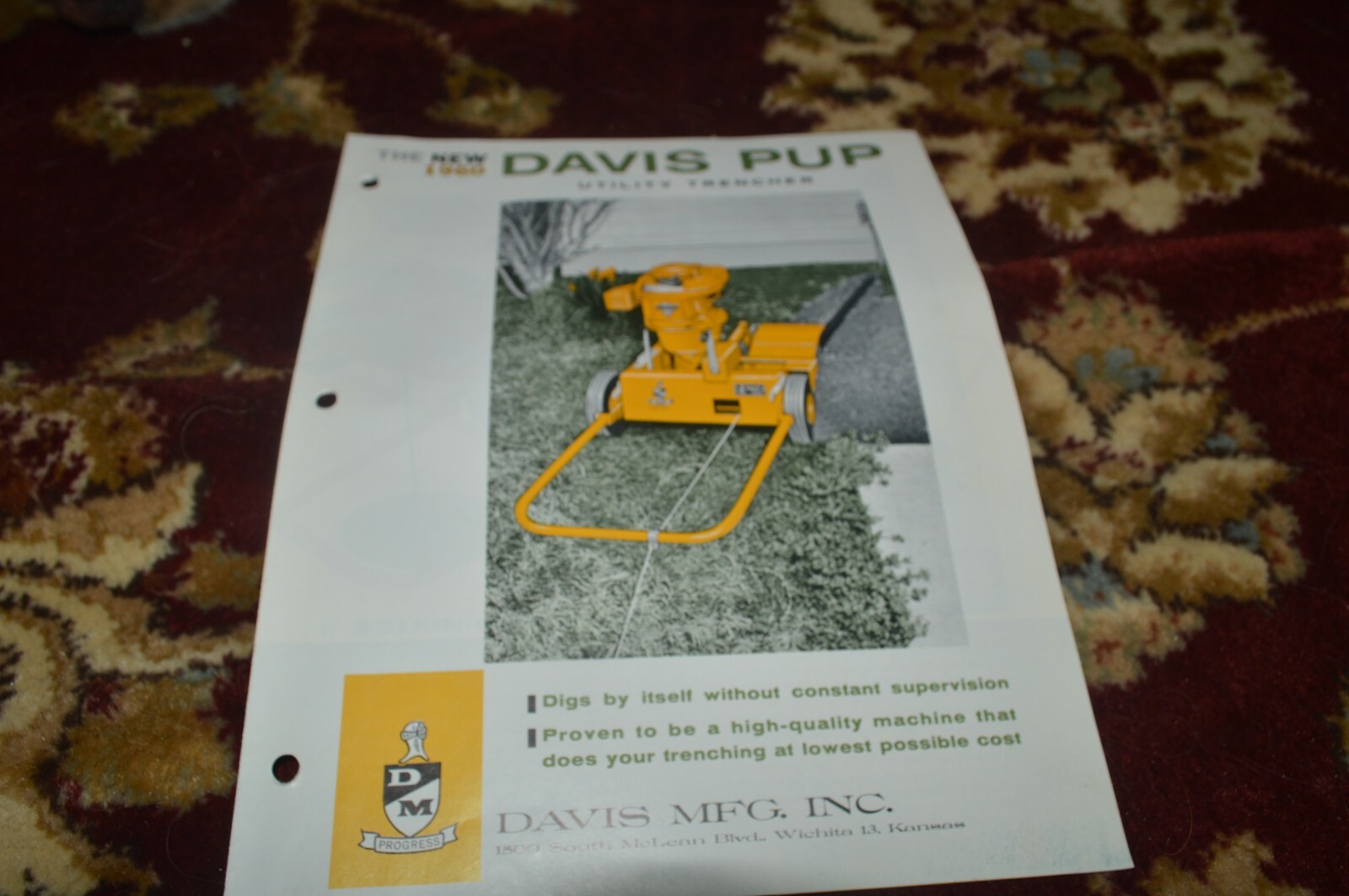 Davis Pup Utility Trencher Brochure FCCA