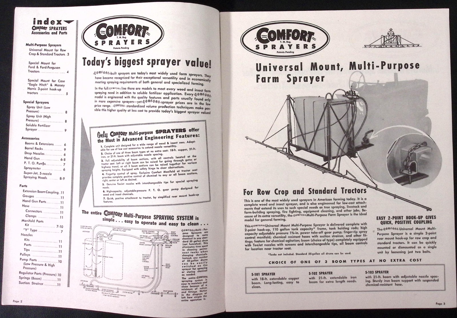 1954 Comfort Sprayer Farm Sprayer Brochures Comfort Equipment Co Kansas City MO