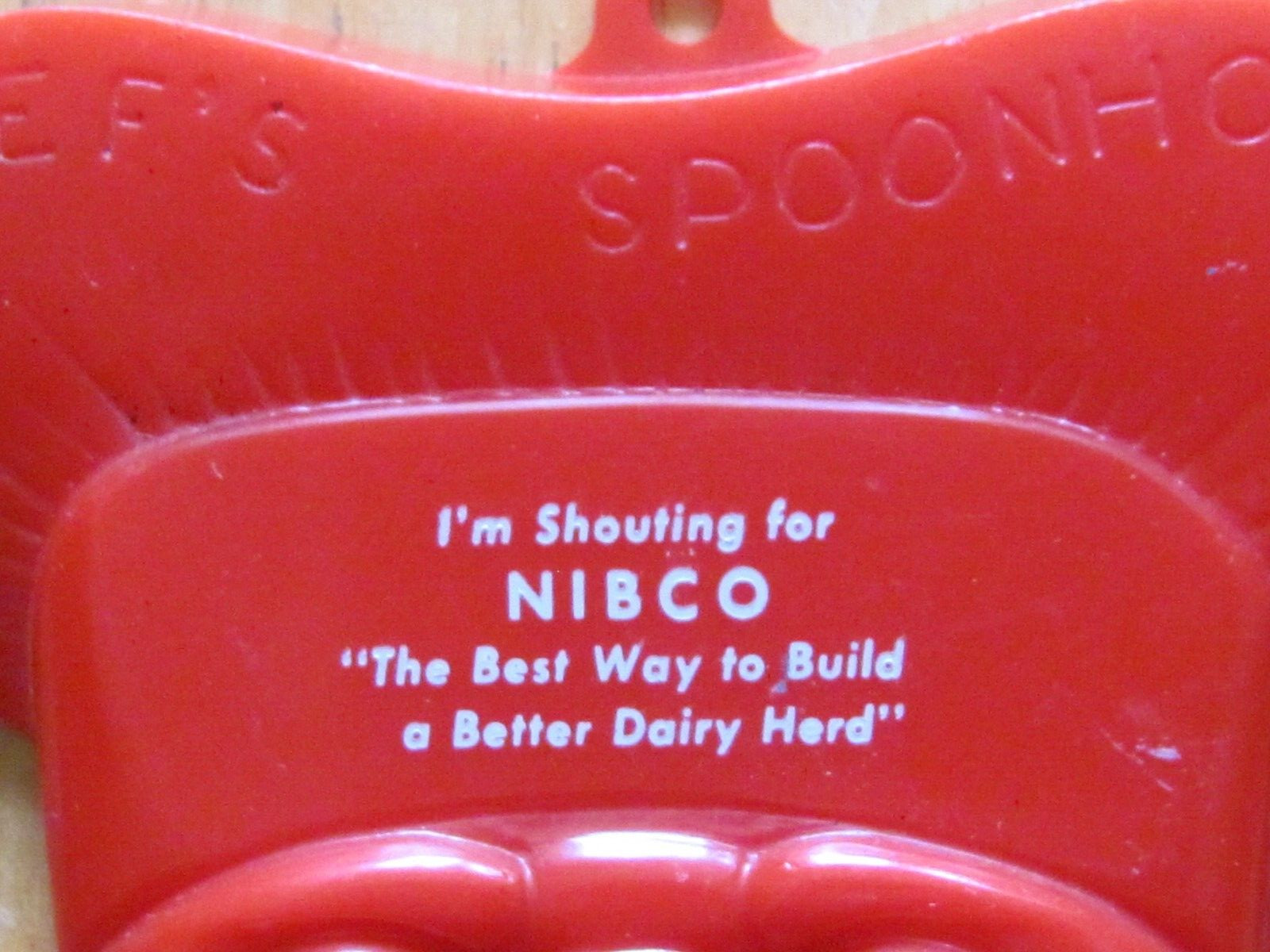 VTG NIBCO NORTHERN ILLINOIS BREEDER CO PROMO SPOON HOLDER FARM DAIRY CATTLE