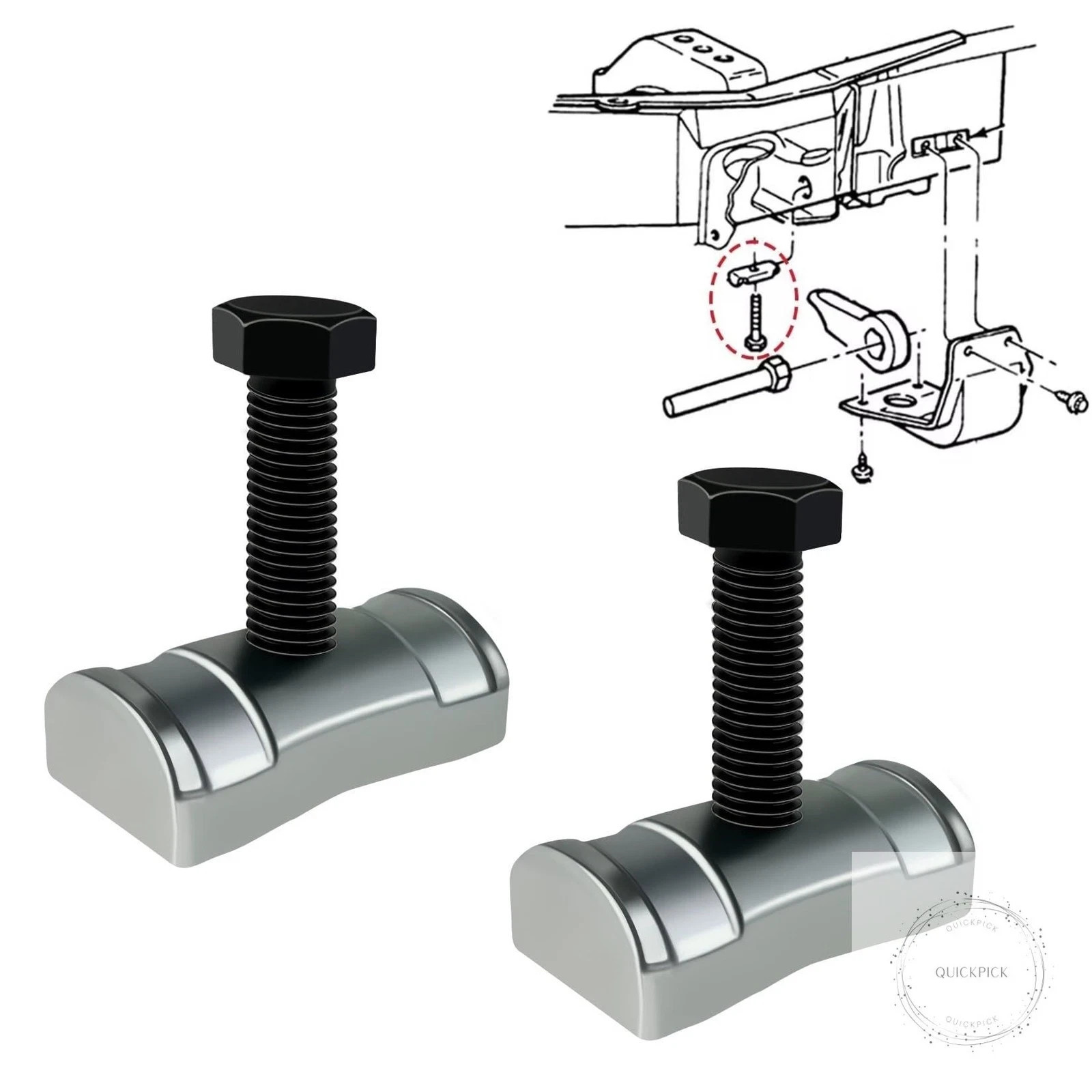 Torsion Bar Adjustment Bolt and Lock Nut Fit for Chevrolet Silverado Tahoe GMC