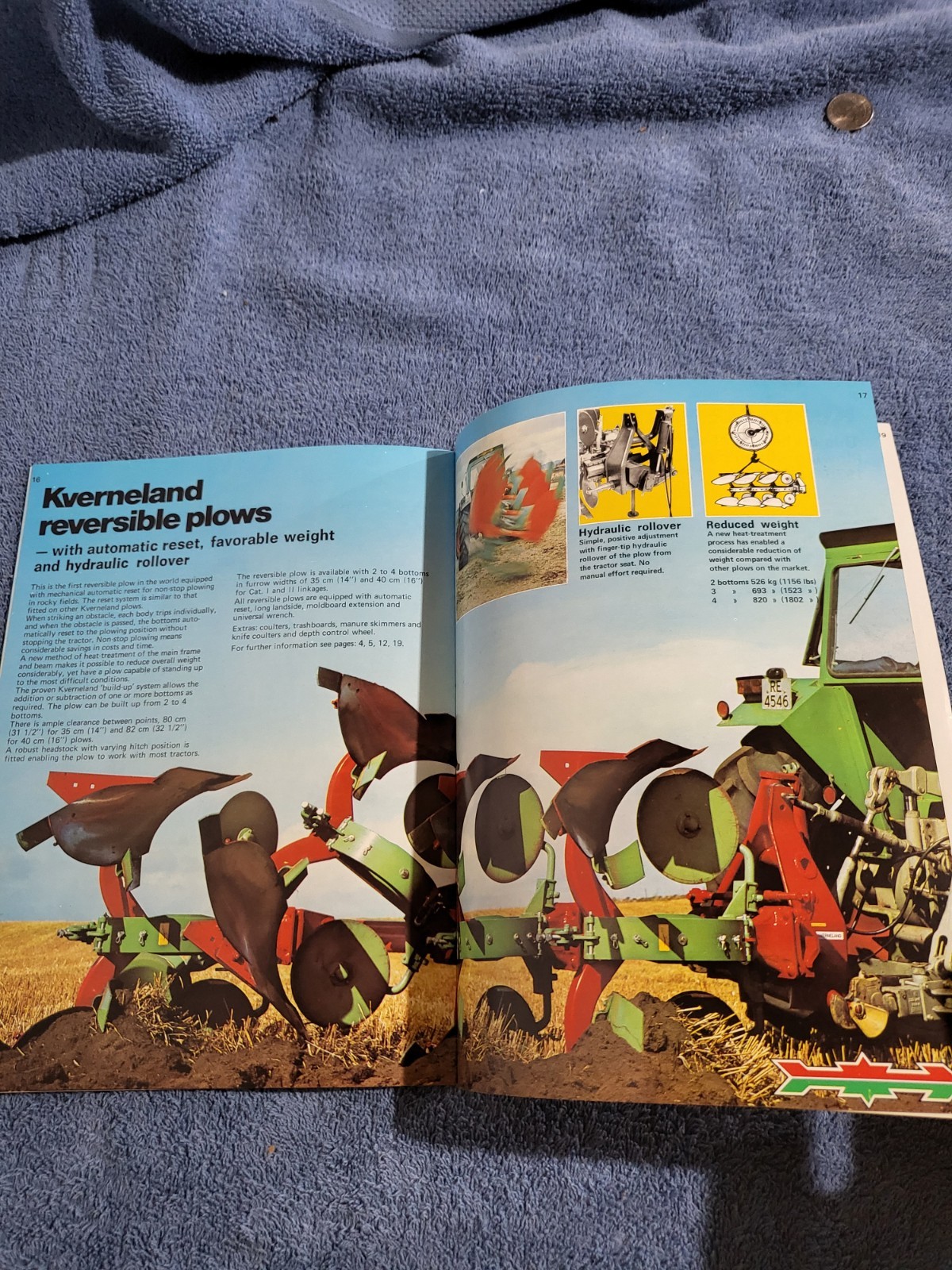 Vintage 1976 KVERNELAND A/S MOLDBOARD PLOWS Sales BROCURE Norway Tractor Farm AG