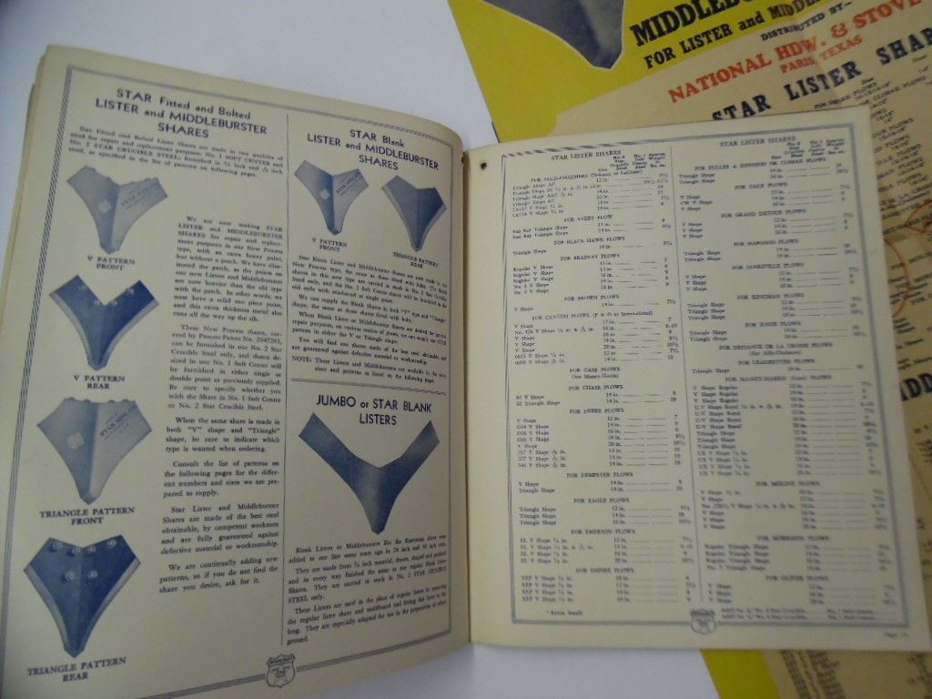 1939 Star Mfg Co Tilling Cultivating Repair Parts Shares Catalog Carpentersville