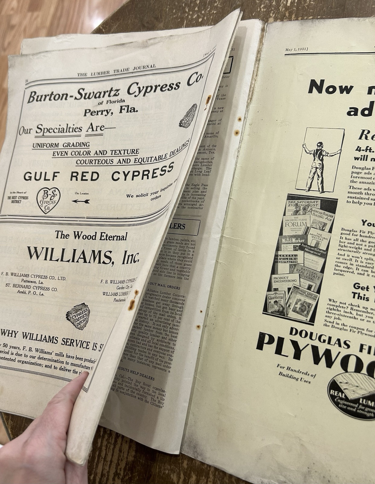 Vintage 1931 THE LUMBER TRADE JOURNAL New Orleans Logging Sawmill Industry