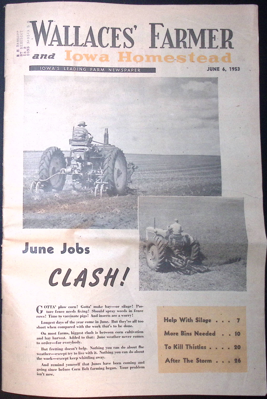 Wallace&rsquo;s Farmer and Iowa Homestead June 6, 1953