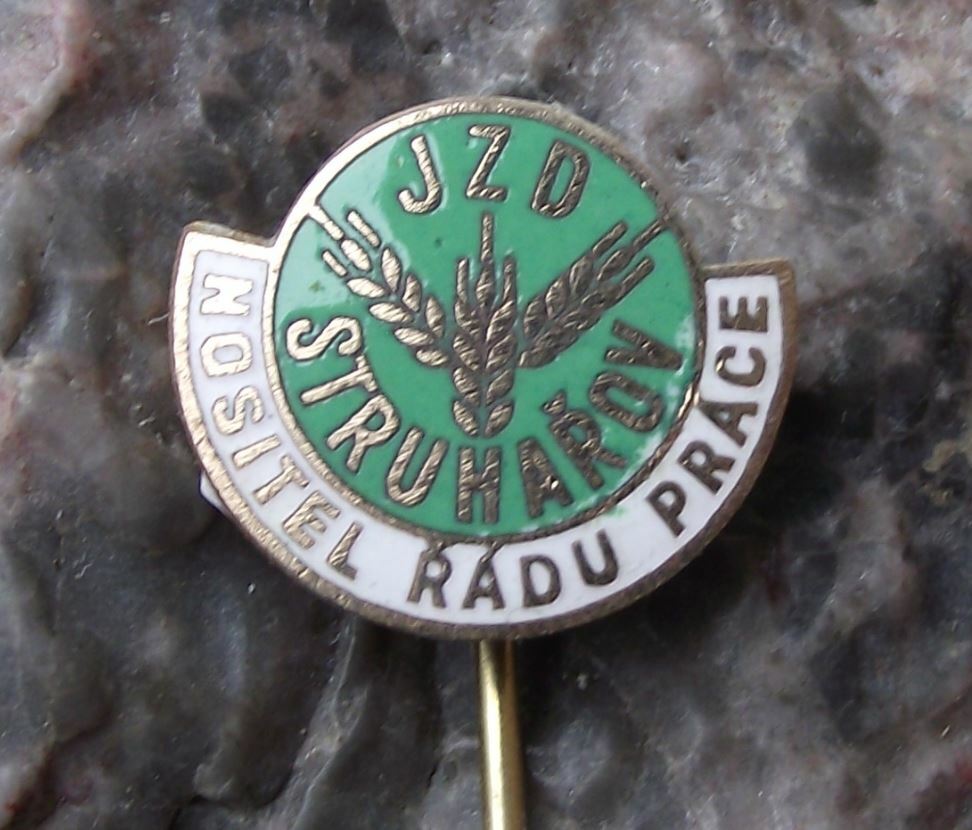 Antique JZD Struharov Agricultural Collective Farming Union Farm Pin Badge