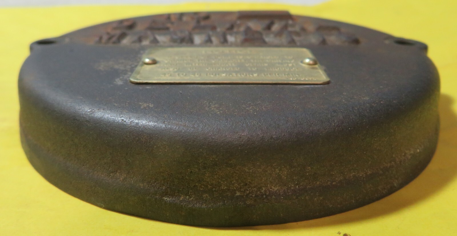 Vintage The De Laval Separator Co. MAGNETIC PULSO-PUMP Cast Cover W/ Brass Tag