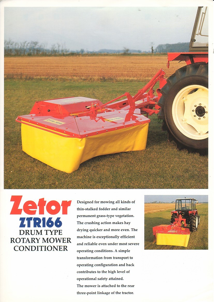 Farm Equipment Brochure – Zetor – ZTR165 ZTR166 – Drum Rotary Mower (F2013)