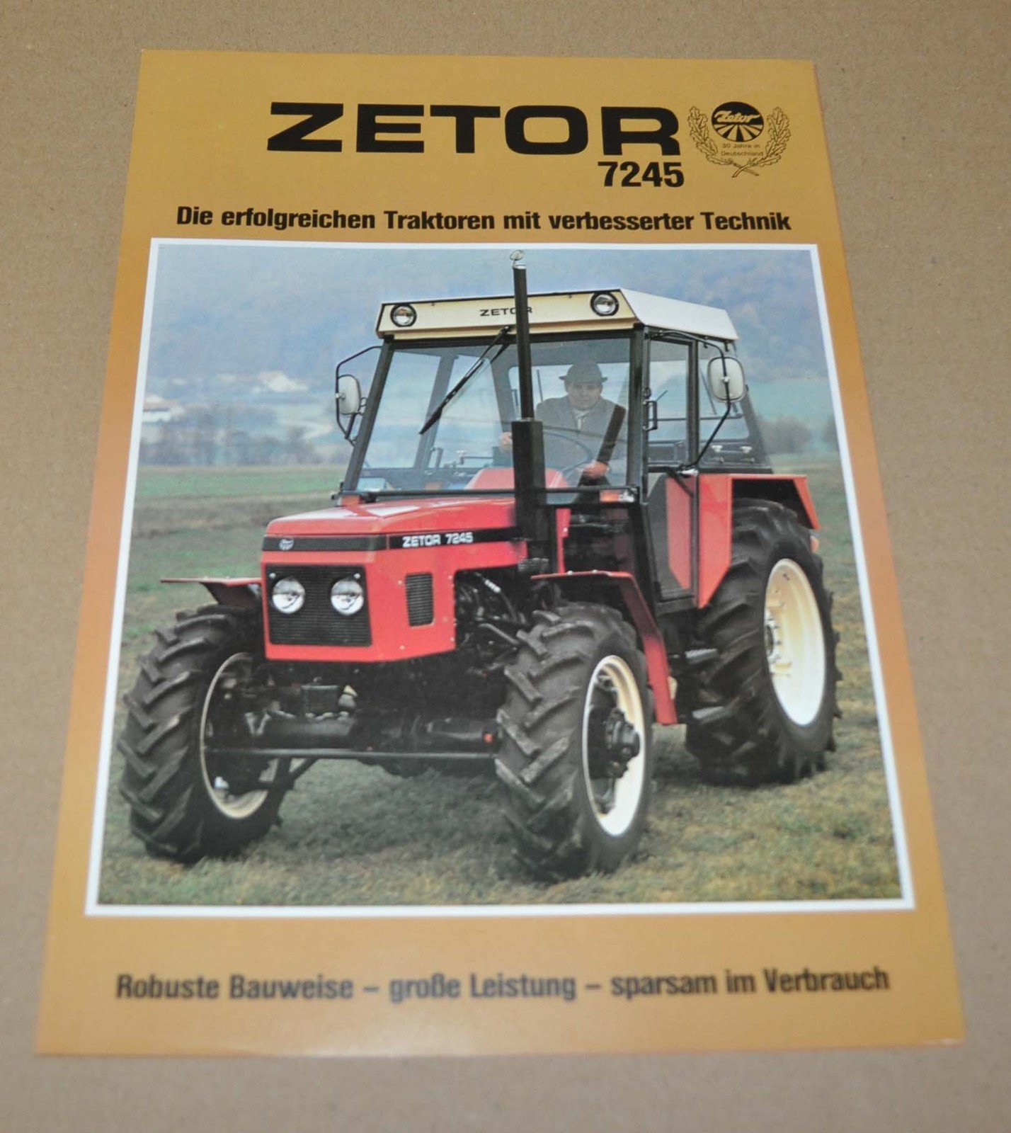Zetor 7245 Tractor Specification Brochure Prospekt DE