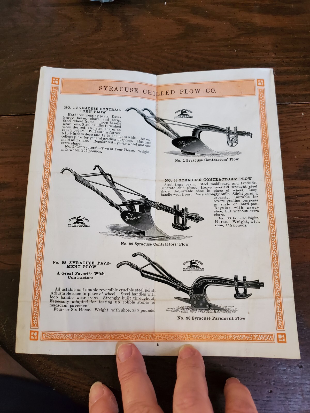 Vintage John Deere Syracuse Mailer, Series A-41-S. P. C. Co.-1925