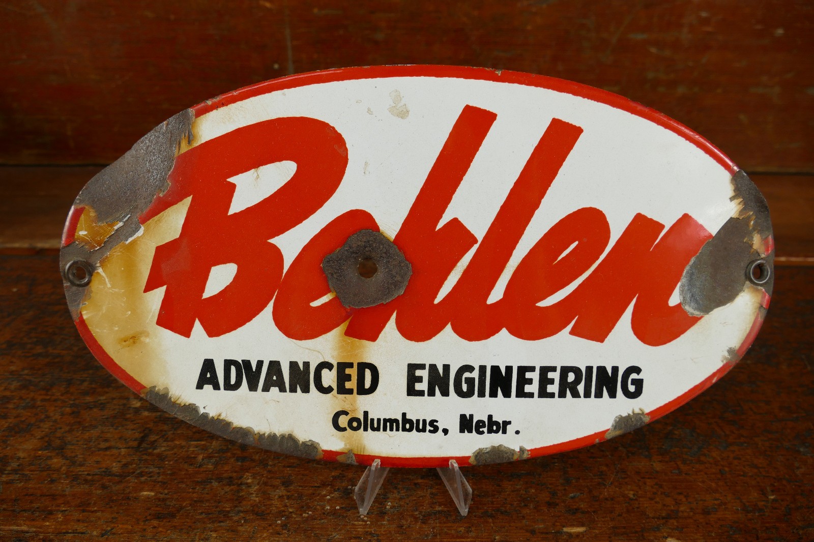 VTG 1930s Behlen Manufacturing Grain Bin Porcelain Sign Agriculture Columbus, NE