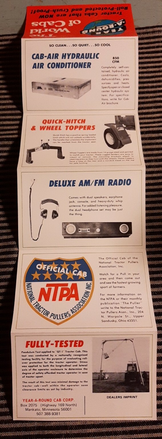 Original Vintage TRACTOR Cabs Dealer ADVERTISING BOOKLET Mankayo, Minnesota