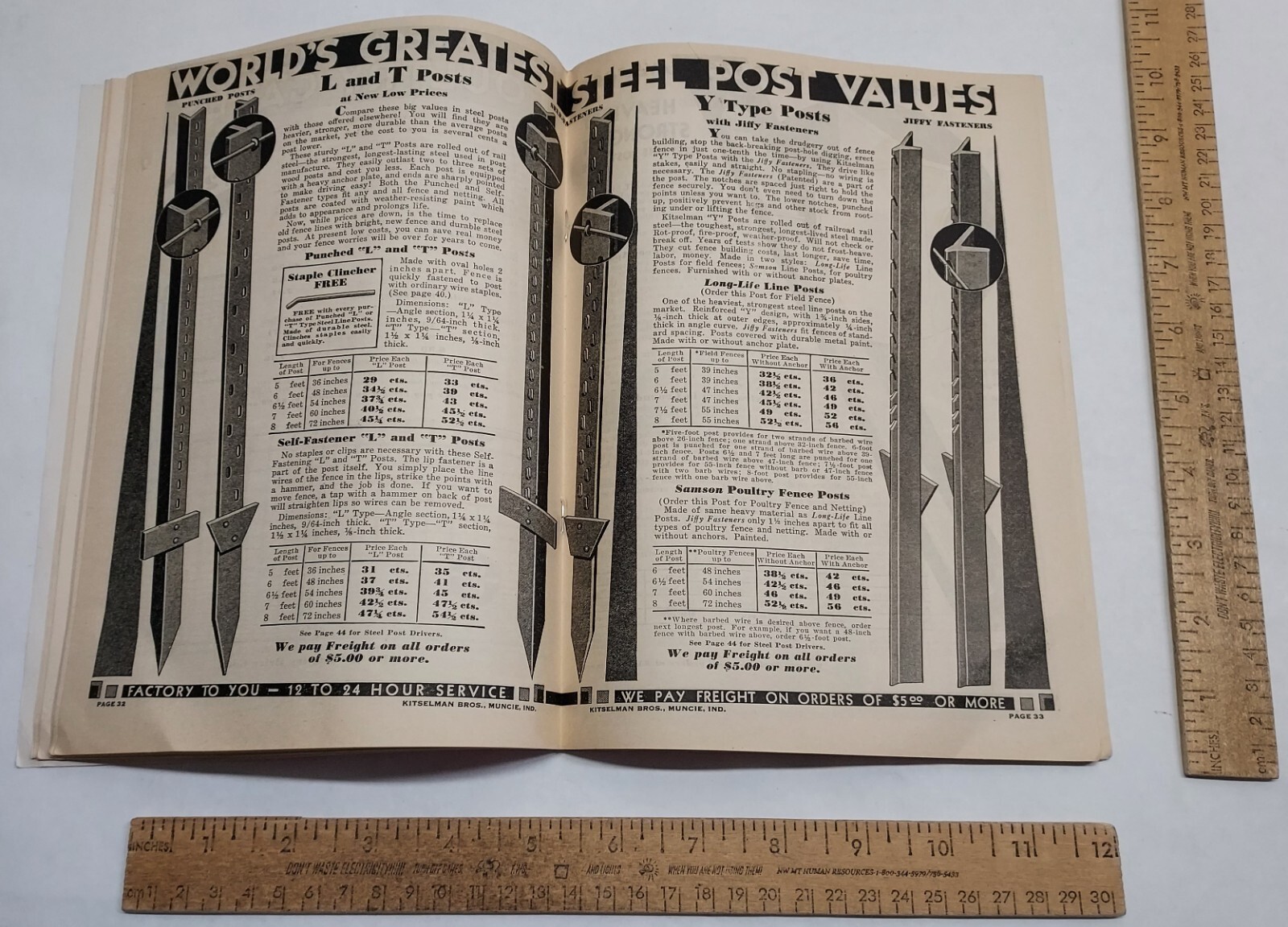 1931 – CATALOG – KITSELMAN BROS. – Fencing / Wire – listing #7378