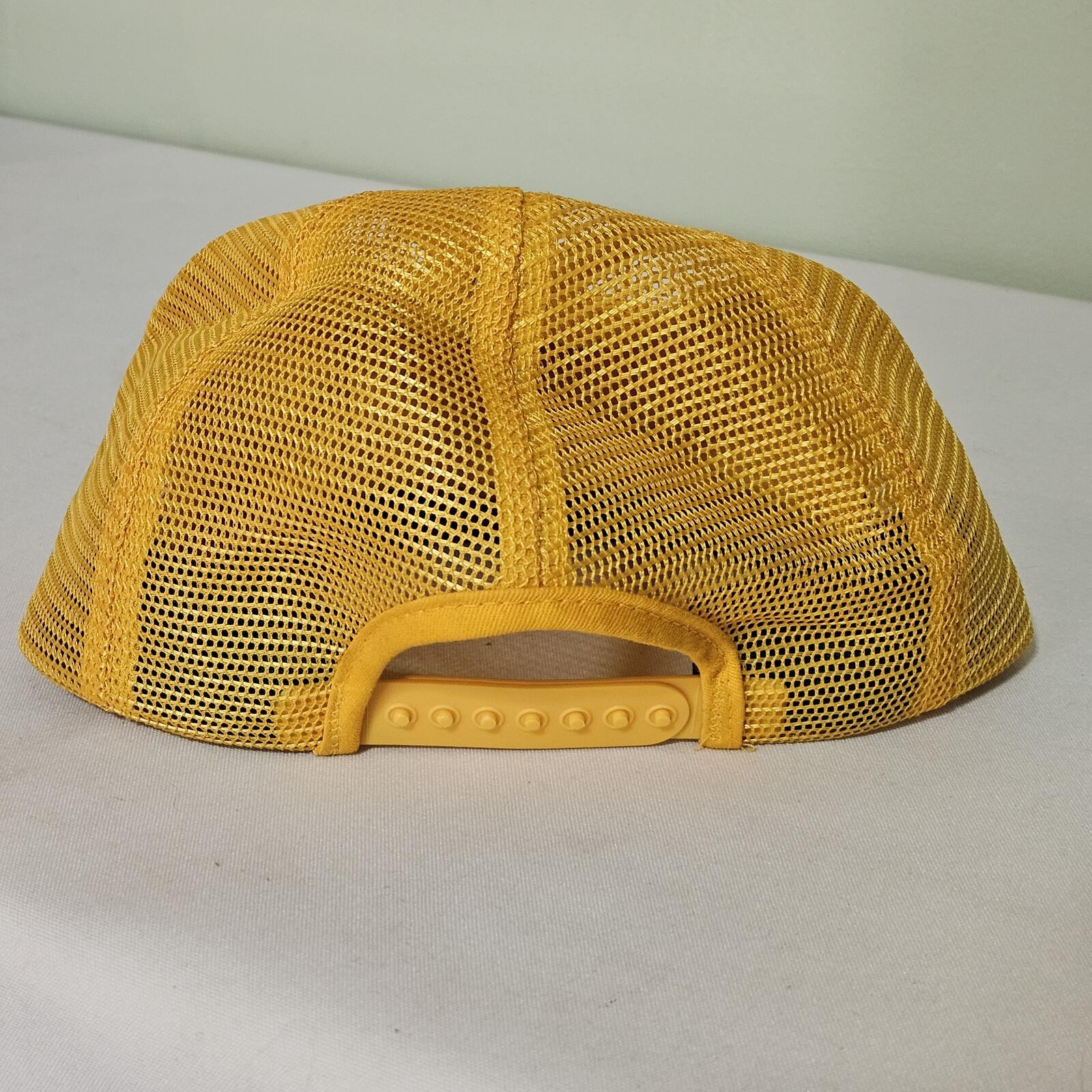 Vintage DEKALB Yellow and Green Mesh Snapback Hat Cap Retro Farming Logo
